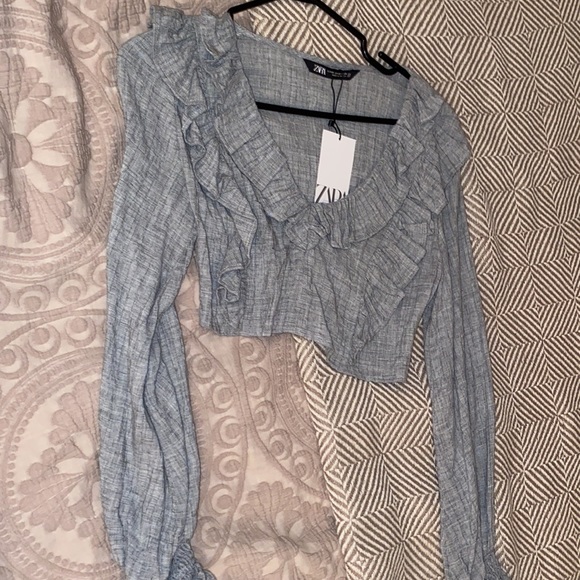 GREY ZARA LONG SLEEVES TOP - Picture 6 of 7
